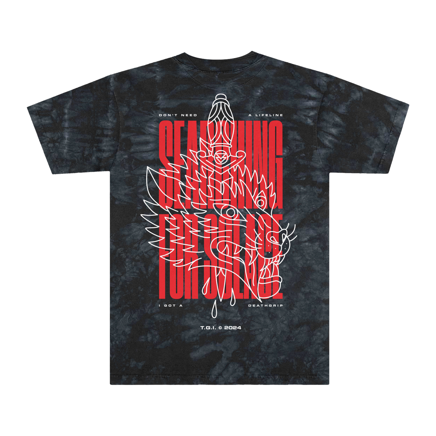 Dagger Wolf Tee (Crystal Black)