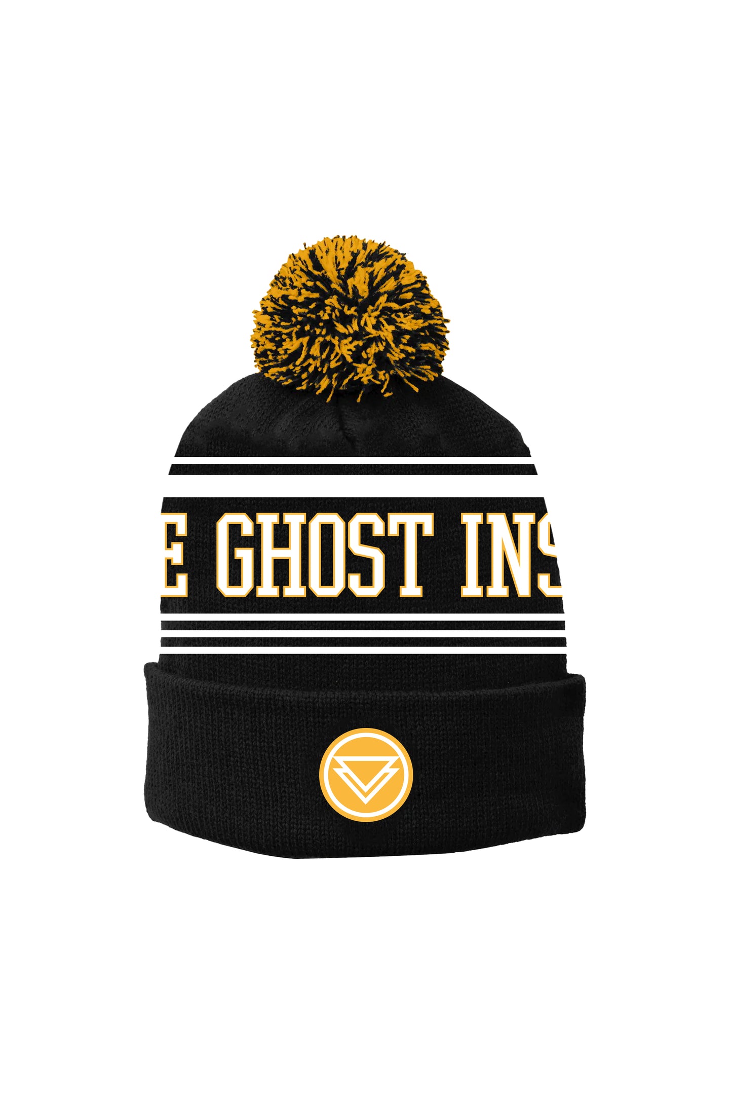Striped Pom Beanie