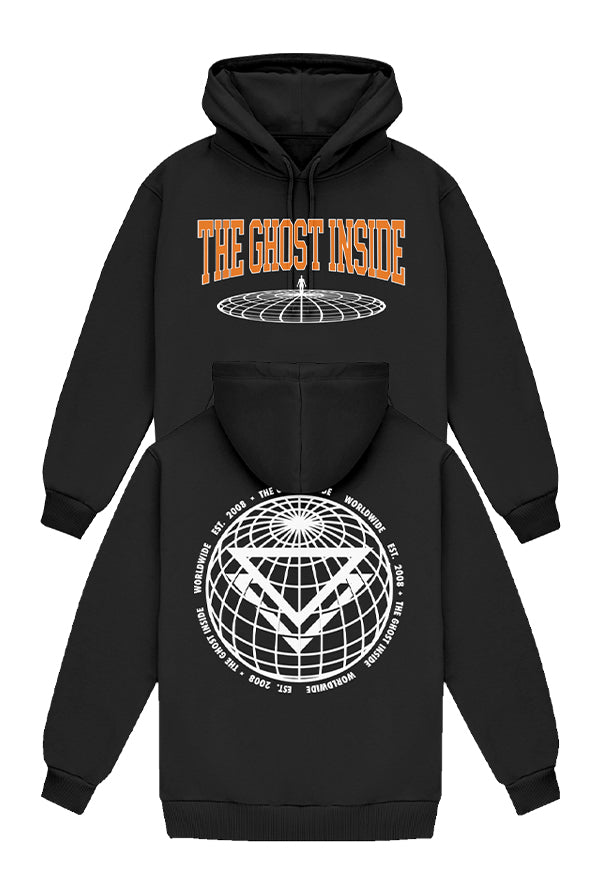 World Grid Hoodie Black